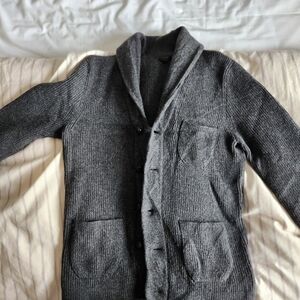 J.Crew Shawl Cardigan Lambswool (M, Charcoal)